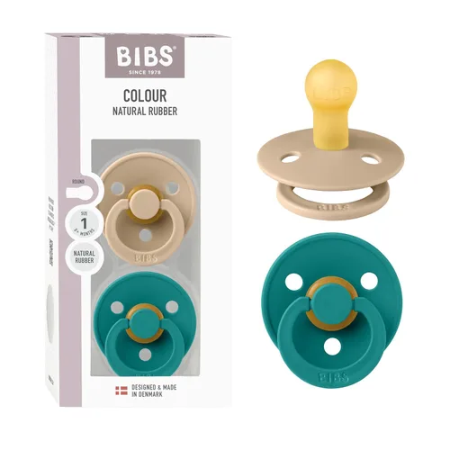 Vista 87 de BIBS - Paquete de 2 chupetes para bebés, goma natural libre de bisfenol A, hechos en Dinamarca, colección Colour, para bebés de 18+ meses, azul bebé