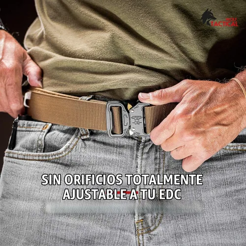 Vista 4 de Wolf Tactical - Cinturón de EDC de liberación rápida de alta resistencia. Cinturón de nailon de pistola, rígido de 2 capas de 3,8 cm /1,5 pulgadas
