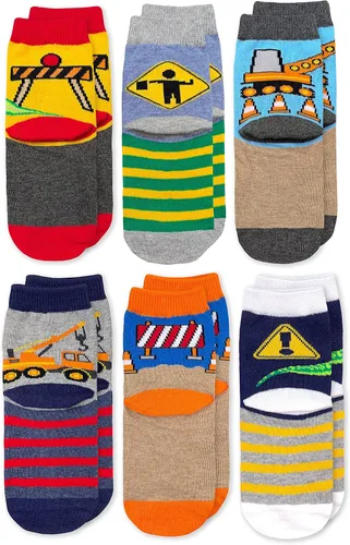 Vista 3 de Jefferies Socks Paquete de 6 calcetines de construcción de dinosaurios para niños