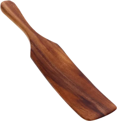 Vista 8 de Healeved Juego de espátulas de madera, espátula de madera para cocinar, utensilios de madera antiadherentes, espátula de teca ranurada, cucharas