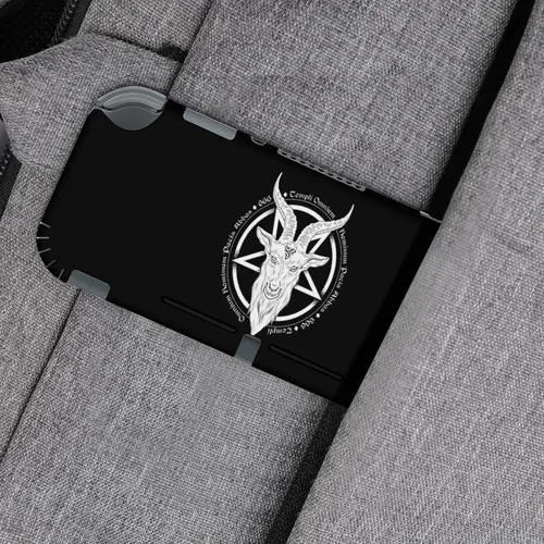 Vista 5 de Baphomet Demon Goat Head Sticker Skin for SwitchSwitch Lite, Full Set Cute Stickers Protector Cover for Switch Console Joy-Con Dock