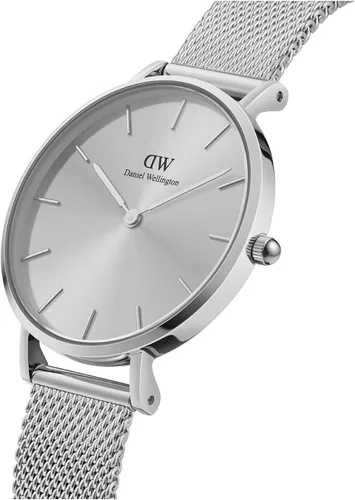 Vista 2 de Daniel Wellington Reloj Petite Sterling, pulsera de malla de plata