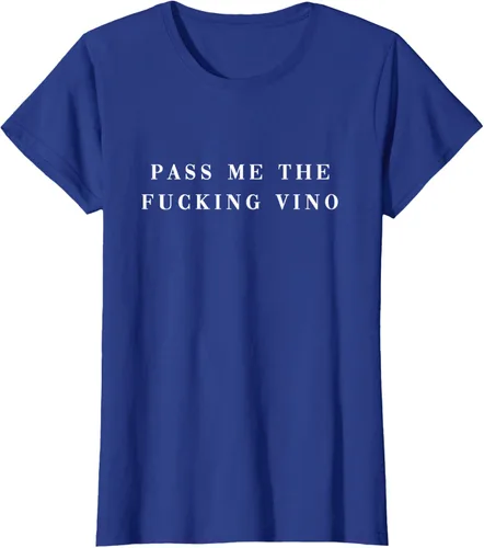 Vista 34 de Pásame el maldito Vino. Camiseta divertida con texto en inglés «Wine nice lettering AM PM Fun»