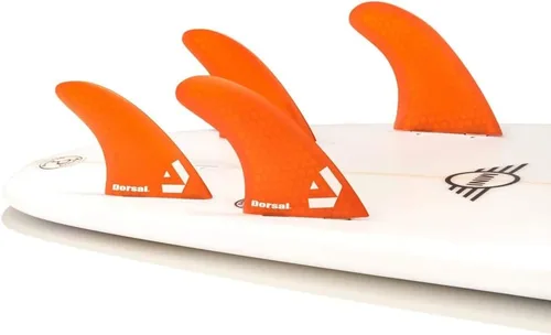 Vista 14 de DORSAL Surfboard Fins Quad 4 Set FCS Compatible with Honeycomb Hexcore