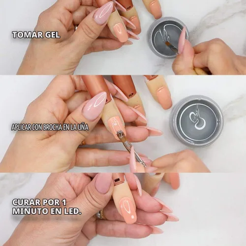 Vista 3 de Young Nails Synergy Base Gel - Enredo tecnológicamente avanzado de cadena fácil de usar. Construye, oculta, esculpe y brillo - Disponible