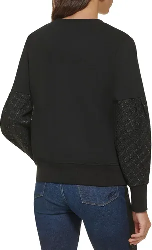 Vista 4 de Karl Lagerfeld Paris Top tejido de manga larga para mujer