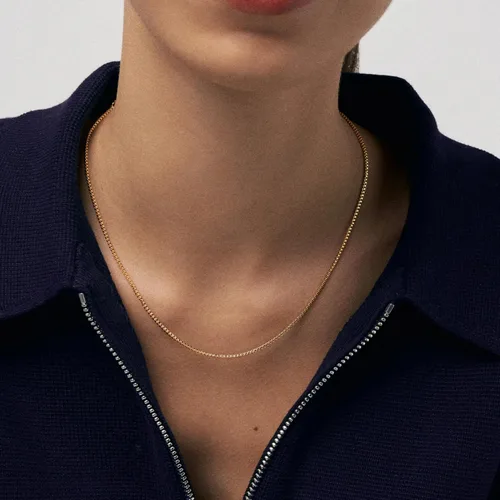 Vista 2 de Hey Harper Collar de oro para mujer, collar de moda Recubrimiento de PVD dorado de 14 quilates, impermeable y resistente al sudor, no se deslustra