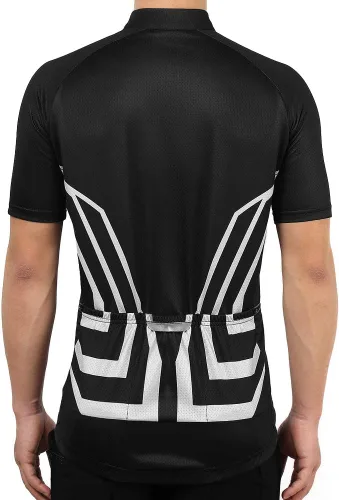 Vista 3 de Camisetas de ciclismo para hombre, camisetas de ciclismo de manga corta, chaqueta de bicicleta con cremallera completa