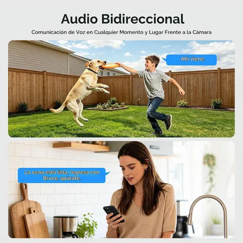 Vista 7 de Noorio Cámara solar inalámbrica para exteriores, audio bidireccional