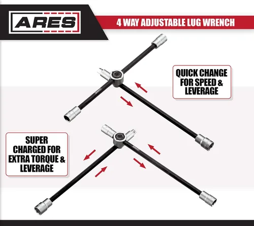 Vista 3 de ARES 70092 - Llave deslizante de 4 vías - Llave deslizante ajustable que proporciona un apalancamiento superior - Se pliega para un almacenamiento