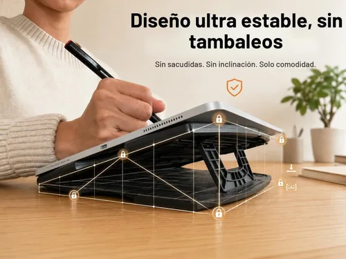 Vista 4 de MAX SMART Soporte de dibujo para tableta, soporte de almohadilla de dibujo digital, plegable, ajustable para monitores de dibujo gráfico de 9 a 16