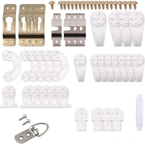 Vista 7 de Ganchos duros para colgar en la pared de concreto para colgar llaveros, reloj de pared de ladrillo para fotos de boda, kit para colgar en la oficina