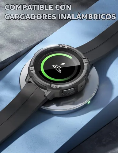 Vista 6 de SUPCASE Funda para Samsung Galaxy Watch 5 Pro con 2 protectores de pantalla Negro
