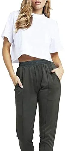 Vista 2 de LOVFEE Camisetas cortas básicas de manga corta sueltas para mujer