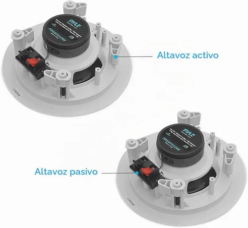 Vista 2 de Pyle Sistema de altavoces de 2 vías Bluetooth de montaje empotrado Bluetooth en la pared en el techo de 5.25 pulgadas, conexiones rápidas