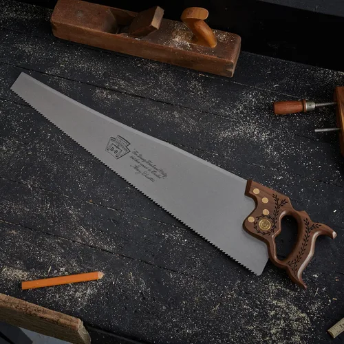 Vista 8 de Disston Sierra de rasgado profesional con mango de nogal de 26" para madera