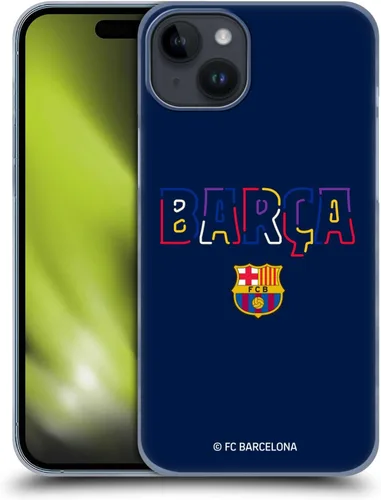 Vista 10 de Head Case Designs Funda rígida con licencia oficial del FC Barcelona Barca Crest Graphics compatible con Apple iPhone 15 Plus