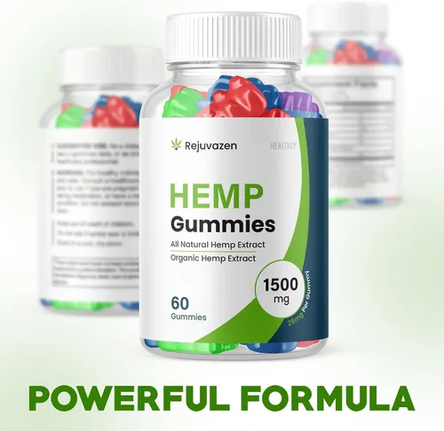 Vista 3 de Gomitas Rejuvazen – Fórmula oficial – Gomitas de cáñamo Rejuvazen Presión Arterial Fórmula de azúcar 300 mg, Gomitas Rejuvazen Mezcla de Alta
