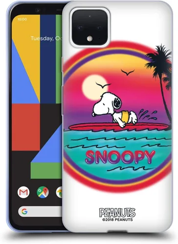 Vista 233 de Head Case Designs Officially Licensed Peanuts Beach Surf Snoopy Boardwalk Airbrush Gel Case [Military Grade Protection] Compatible with Google Pixel