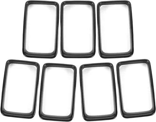 Vista 2 de JeCar Kit de embellecedores de parrilla con clip para Jeep Grand Cherokee 2014-2016, color negro