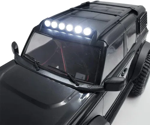 Vista 3 de 1:18th RC Car Roof Rack LED Light Bar para TRX4M Bronco 1/18 RC Crawler Car Upgrades Piezas