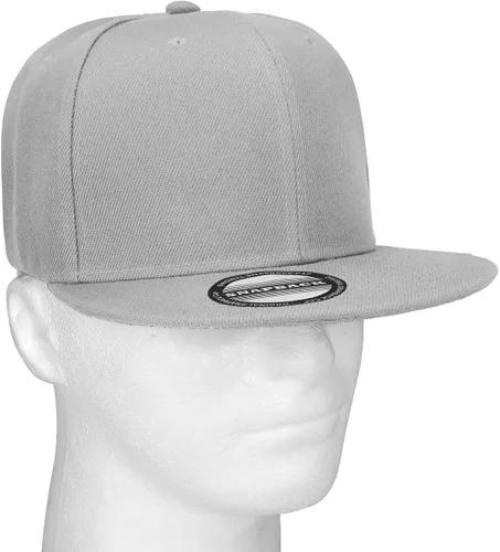 Vista 5 de Gorra clásica Snapback estilo Hip Hop plana en blanco, color sólido, tamaño ajustable
