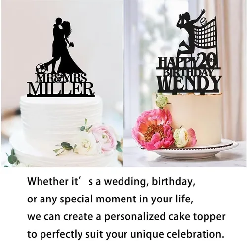 Vista 3 de Decoración personalizada para pastel de cumpleaños con diseño de patín sobre ruedas, decoración de fiesta de acrílico personalizada, adorno de tema