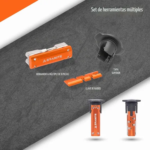Vista 5 de Granite Herramienta múltiple Stash, modelo de dirección cónico (naranja)