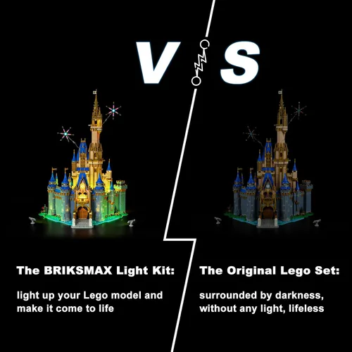 Vista 6 de BRIKSMAX Kit de iluminación LED para LEGO-43222 Disney Castle (versión de control remoto), compatible con el modelo de bloques de construcción