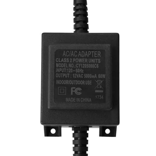Vista 2 de AGPtEK 60W impermeable convertidor de voltaje transformador 110/120V a 12V AC 5A Waterproof Power Supply Converter, for Pool Light, Water Pumps