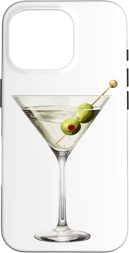 Vista 20 de Martini Glass Green Olive Bartender Vodka Gin Cocktail Drink Case para iPhone 17