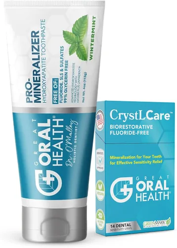 Vista 9 de Pasta de dientes nano hidroxiapatita libre de flúor; pasta de dientes remineralizante profesional formulada por dentistas más xilitol anticaries