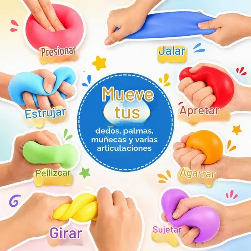 Vista 3 de Juguetes antiestrés para niños y adultos: cubo de estrés de elevación lenta