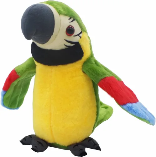 Vista 3 de Vincilee Juguete para mascotas parlante repite lo que dices, juguete de peluche para niños, juguete parlante, pájaro, interactivo, regalo para niños