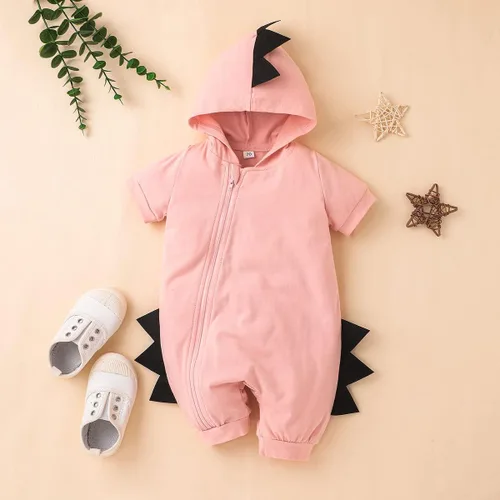 Vista 19 de Mameluco con capucha para recién nacidos, niños y niñas, diseño de dinosaurio de dibujos animados para Halloween