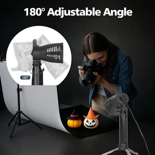 Vista 4 de EMART Luz LED continua para fotografía, foco pequeño portátil para fotografía de joyería, lámpara de iluminación fotográfica de cámara 5500K