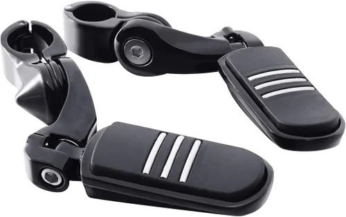 Vista 2 de XMT-MOTO Kit de estribo y montaje para pasajeros estilo Streamliner con estriberas ajustables en ángulo corto para Harley Davidson Touring modelos