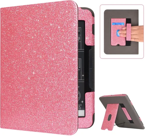 Vista 9 de Caweet Funda para Nook GlowLight 4 Plus de 7.8 pulgadas versión 2023, funda protectora plegable de piel sintética premium con ranura para tarjetas