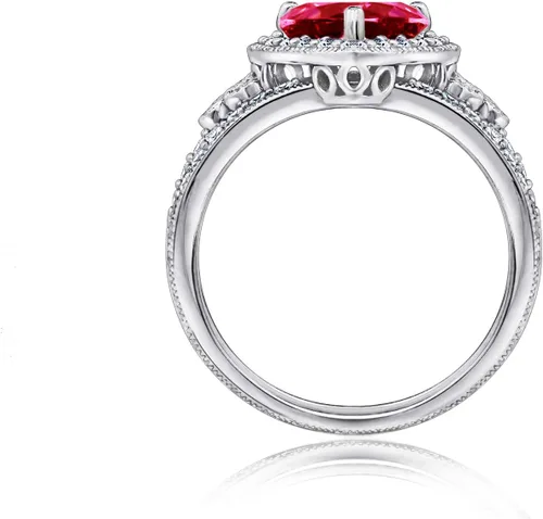 Vista 2 de Amazon Essentials Anillo antiguo de plata de ley chapada en platino con circonita cúbica Infinite Elements (anteriormente colección Amazon)