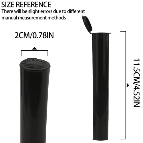 Vista 2 de TORMEN - Tubos herméticos impermeables de 4.567 in, contenedor con tapa para apretar, 6 unidades, color negro Tubos de plástico herméticos