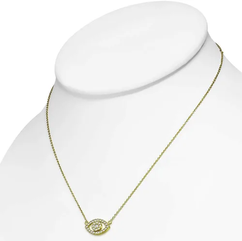 Vista 2 de My Daily Styles Collar con colgante Hamsa de ojo turco de plata de ley 925 con circonita blanca para mujer