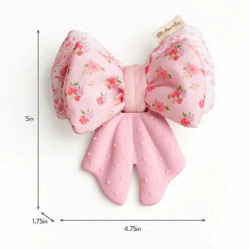 Vista 6 de Itzy Ritzy Juguete Mordedor Crinkle – El juguete de dentición con lazo incluye silicona, terciopelo y material crinkle; cuenta con múltiples