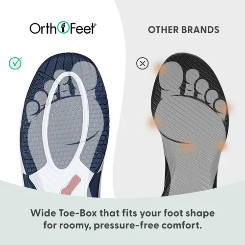 Vista 6 de Orthofeet Zapatillas ortopédicas de punto Francis sin ataduras para mujer