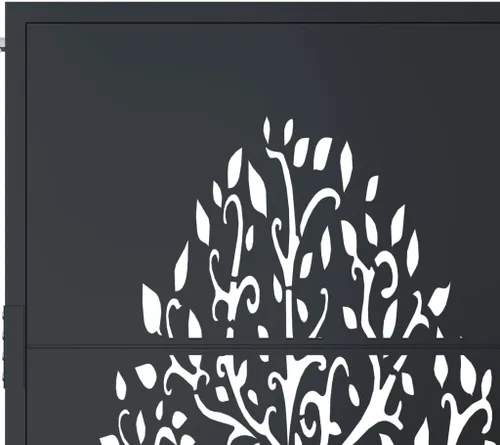 Vista 4 de vidaXL Puerta de jardín Antracita 39.4x49.2 Diseño de árbol de acero