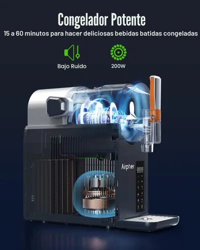 Vista 7 de [Usado] Máquina de granizado para el hogar, máquina de bebidas congeladas de 68 onzas, 6 preajustes, autolimpiante, pantalla táctil de 7 pulgadas