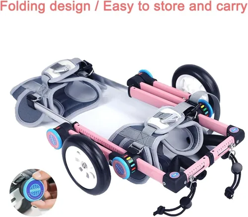 Vista 7 de Dog Wheelchair for Back Legs, Dog Wheelchair, Dog Wheels for Handicapped Hind Legs Pet/Dog Walk, Easy Assemble & Light