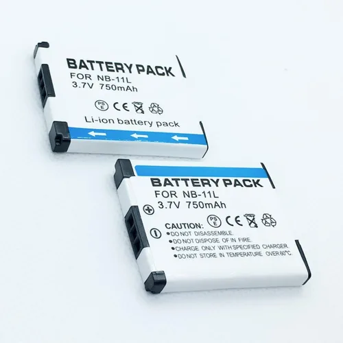 Vista 4 de Paquete de 2 baterías recargables de iones de litio Canon NB-11L, NB-11LH
