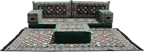 Vista 9 de arabicsofa Asiento de sofá tradicional de Oriente Medio, cojín modular hecho a mano con almohadas de respaldo