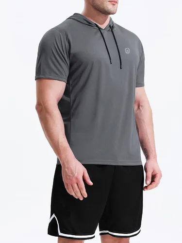 Vista 5 de NELEUS Dry Fit - Camiseta deportiva sin mangas para correr con capucha