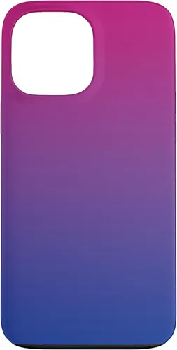 Vista 24 de Funda degradada con diseño de bandera de Bisexual Pride para iPhone 17, color rosa, morado, azul